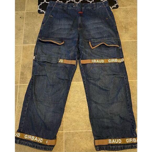 VTG 90’s MARITHE FRANCOIS GIRBAUD  Brand Men’s Baggy Wide leg Cargo Carpenter Je - Picture 1 of 11